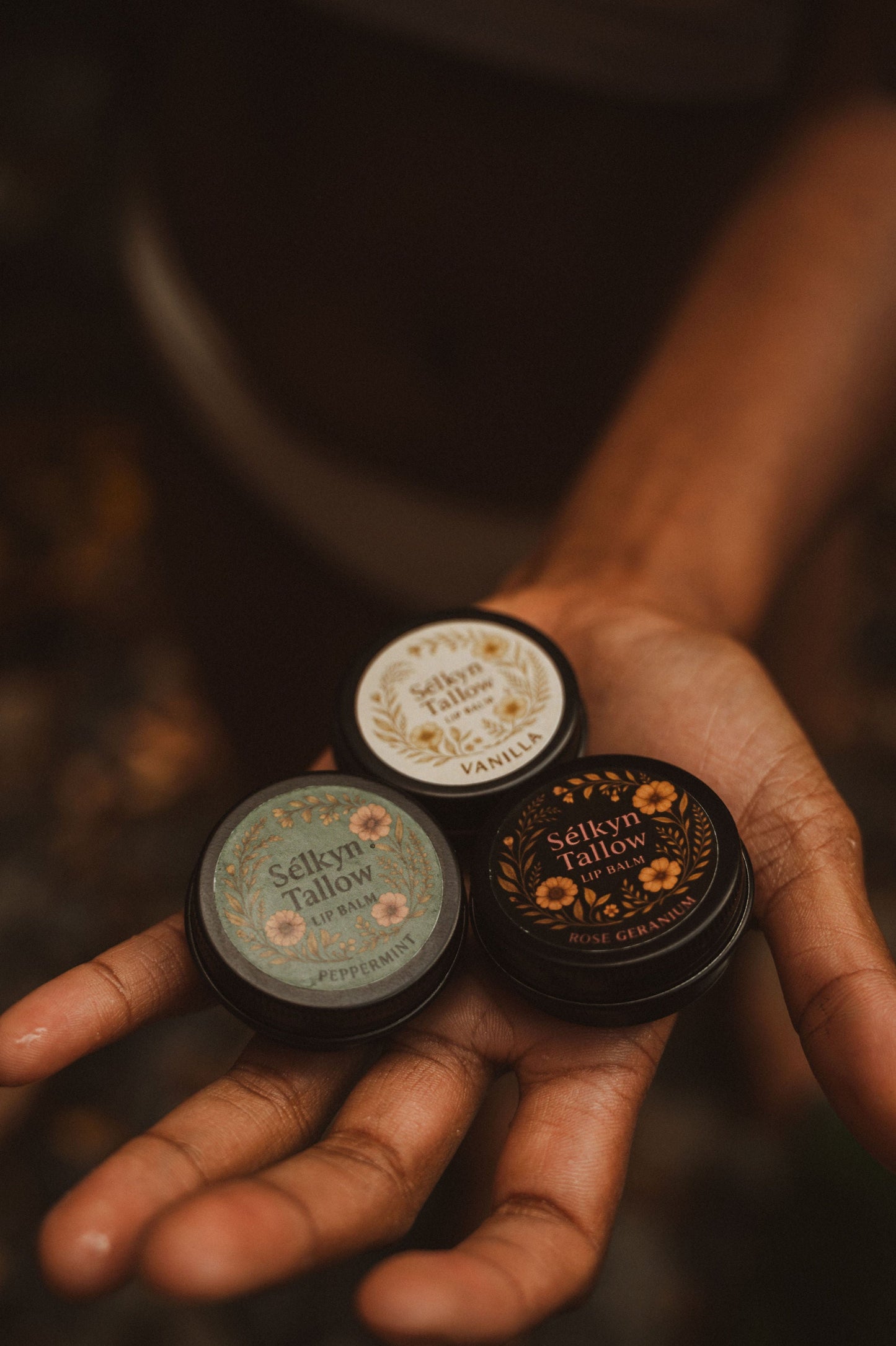 Choose from our three flavours of organic tallow lip balm