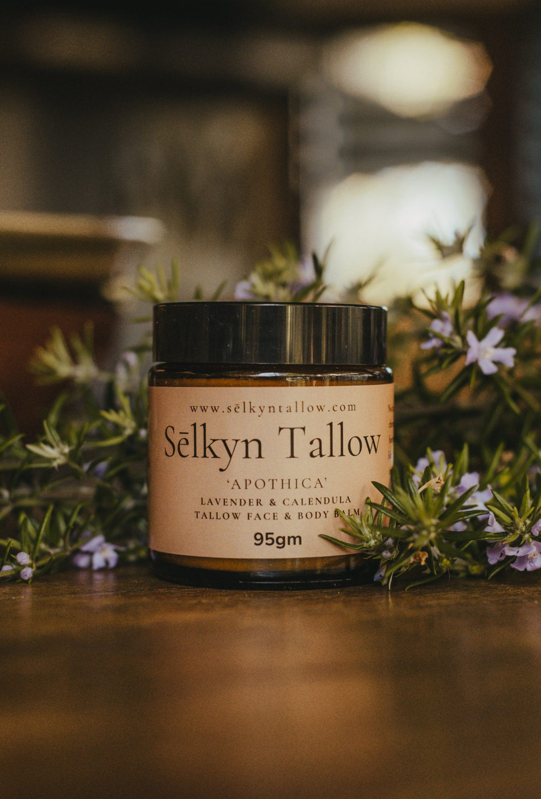 Apothica organic tallow balm with calendula and lavender botanicals