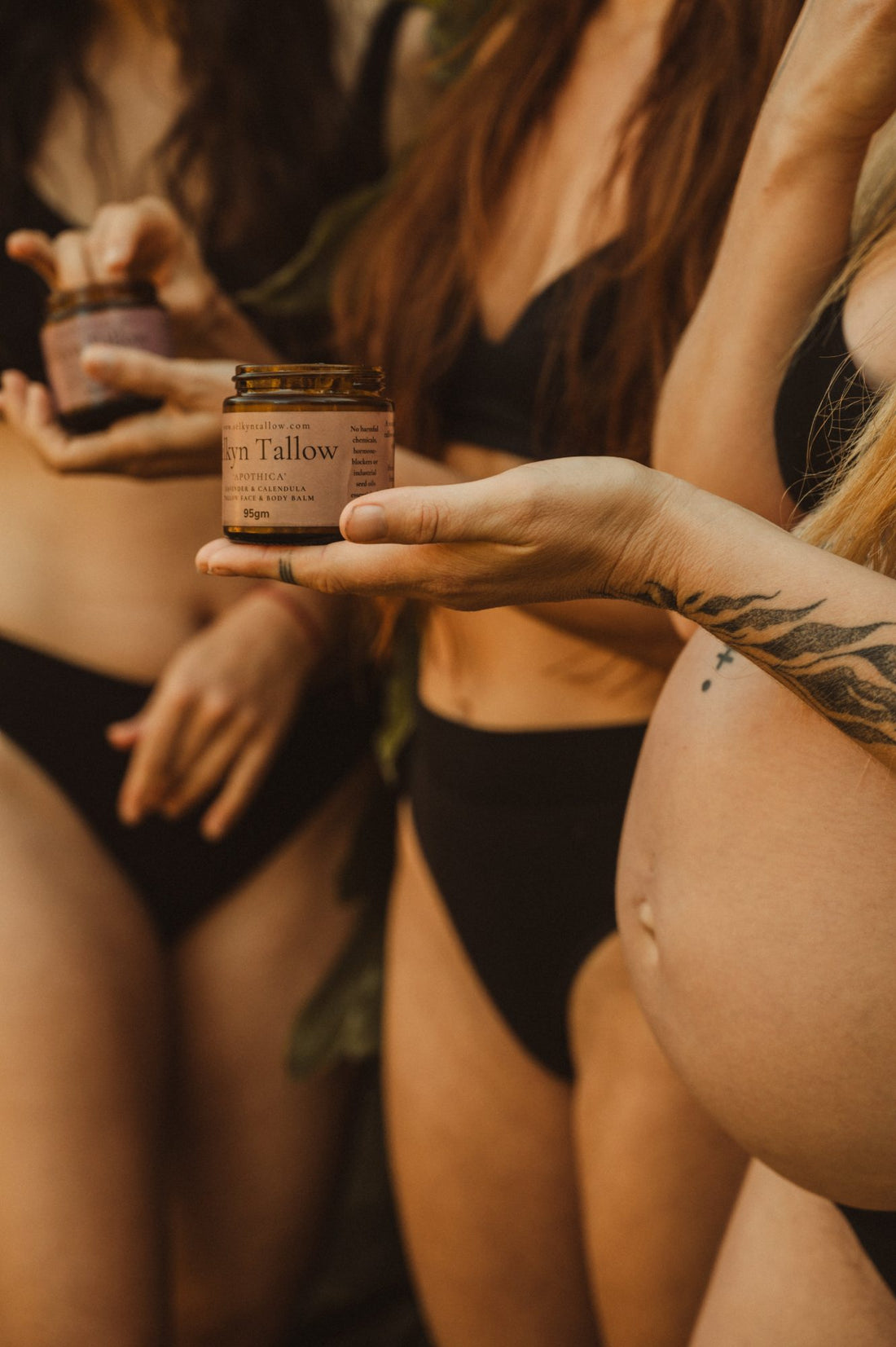 Sēlkyn Tallow Apothica balm jar, calendula and lavender infused tallow